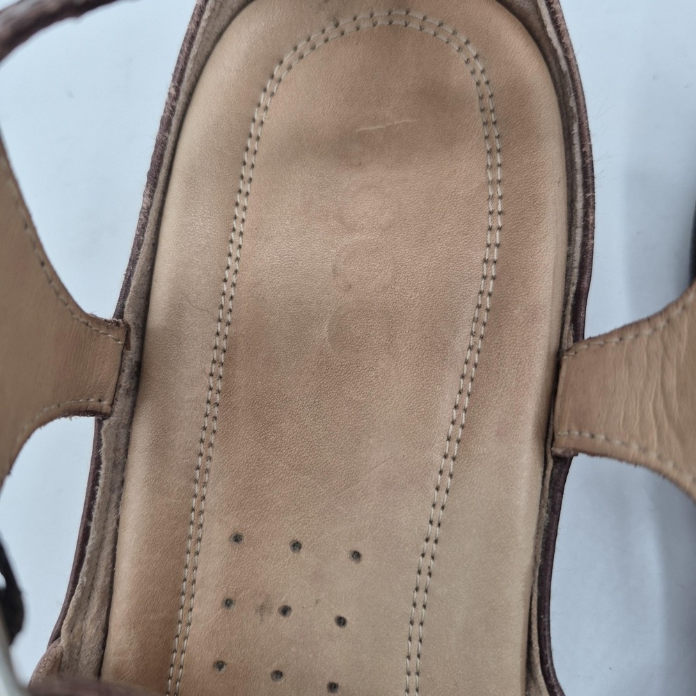 ECCO Sandals Womens Size 8 EU 39 Brown Nubuck Gladiator Strappy Buckle Comfort - Picture 10 of 13